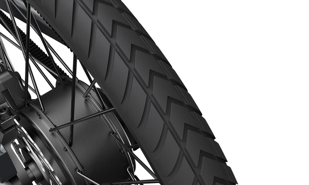 Bicicletta elettrica ADO Air 20S, e bike trasmissione a cinghia, smorzamento,W 6/9