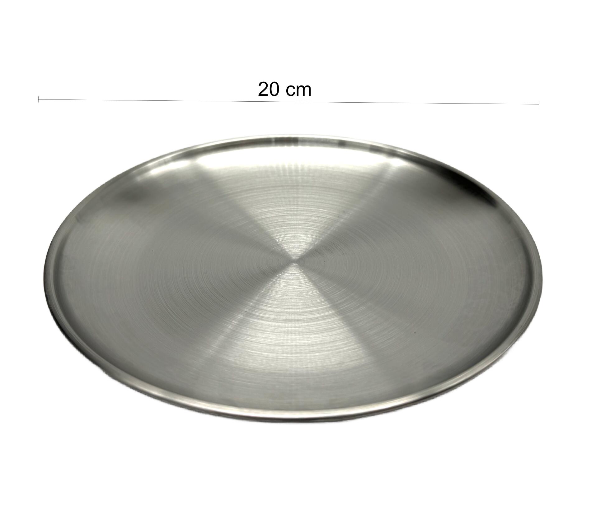 Camping-Essbesteck & tiefer Edelstahl Teller Becher 350 ml Besteck 3/5
