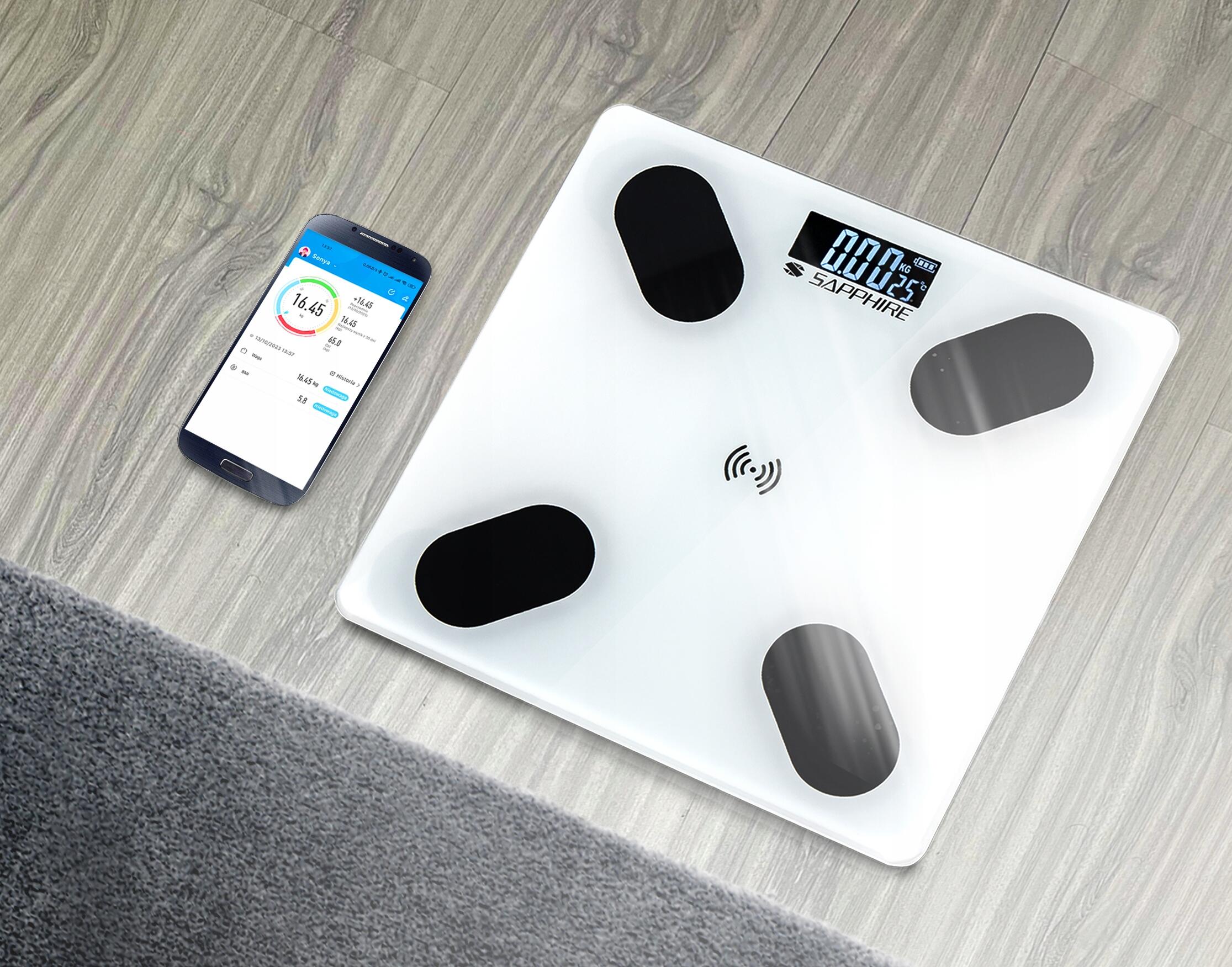 Waga łazienkowa Sapphire SH-100S Bluetooth z aplikacją 5/7