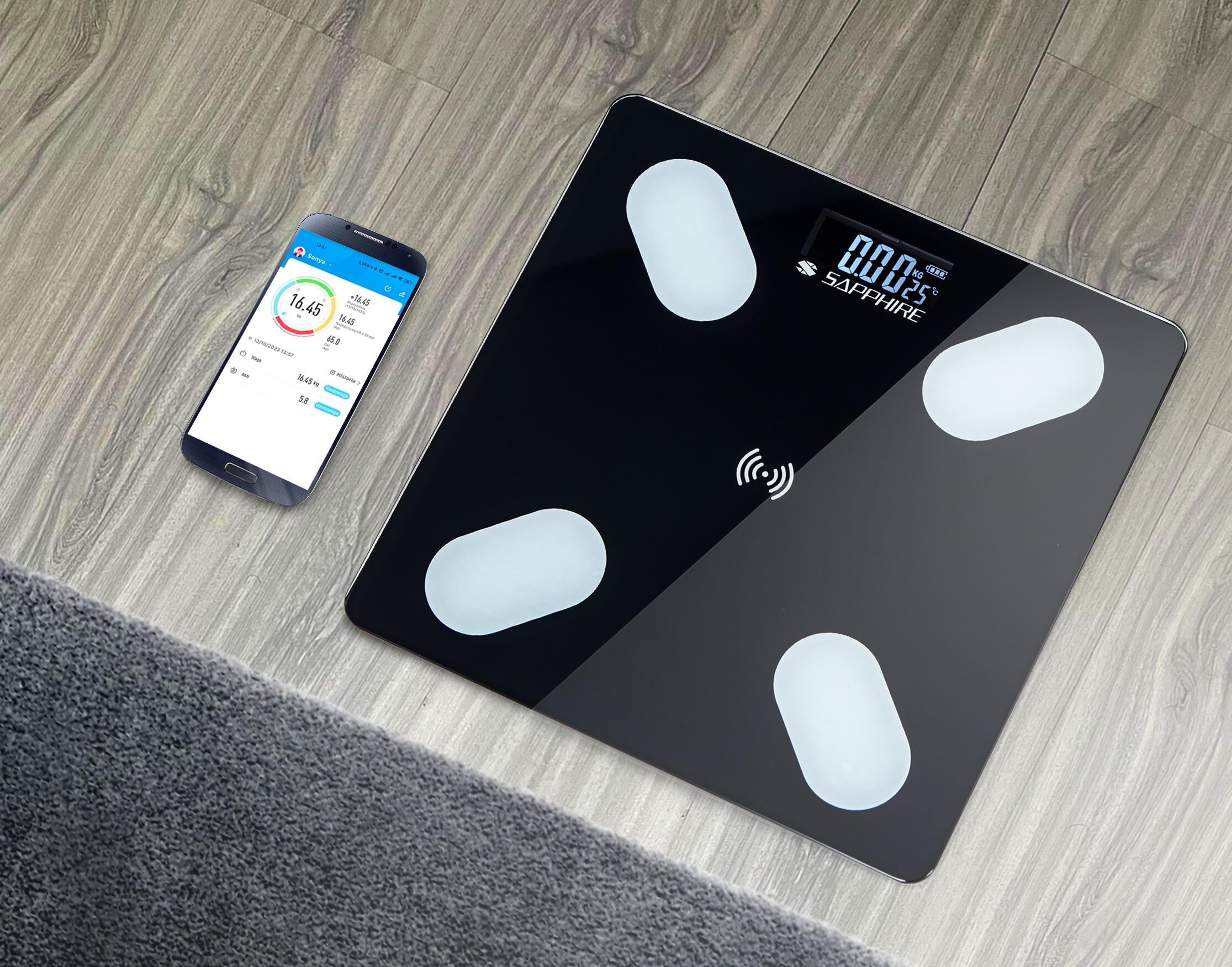 Waga łazienkowa Sapphire SH-100S Bluetooth z aplikacją 5/7
