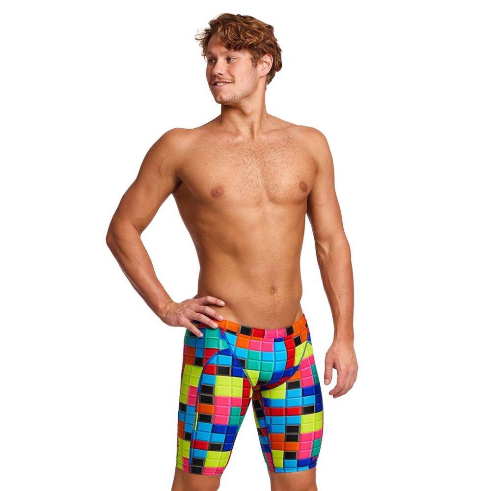 Kąpielówki jammery spodenki na basen męskie treningowe Funky Trunks Blocked