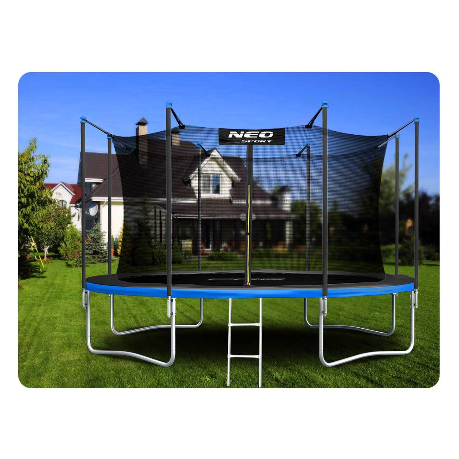 Trampolina ogrodowa z siatką wewnętrzną Neo-Sport 435 cm 14ft 4/6