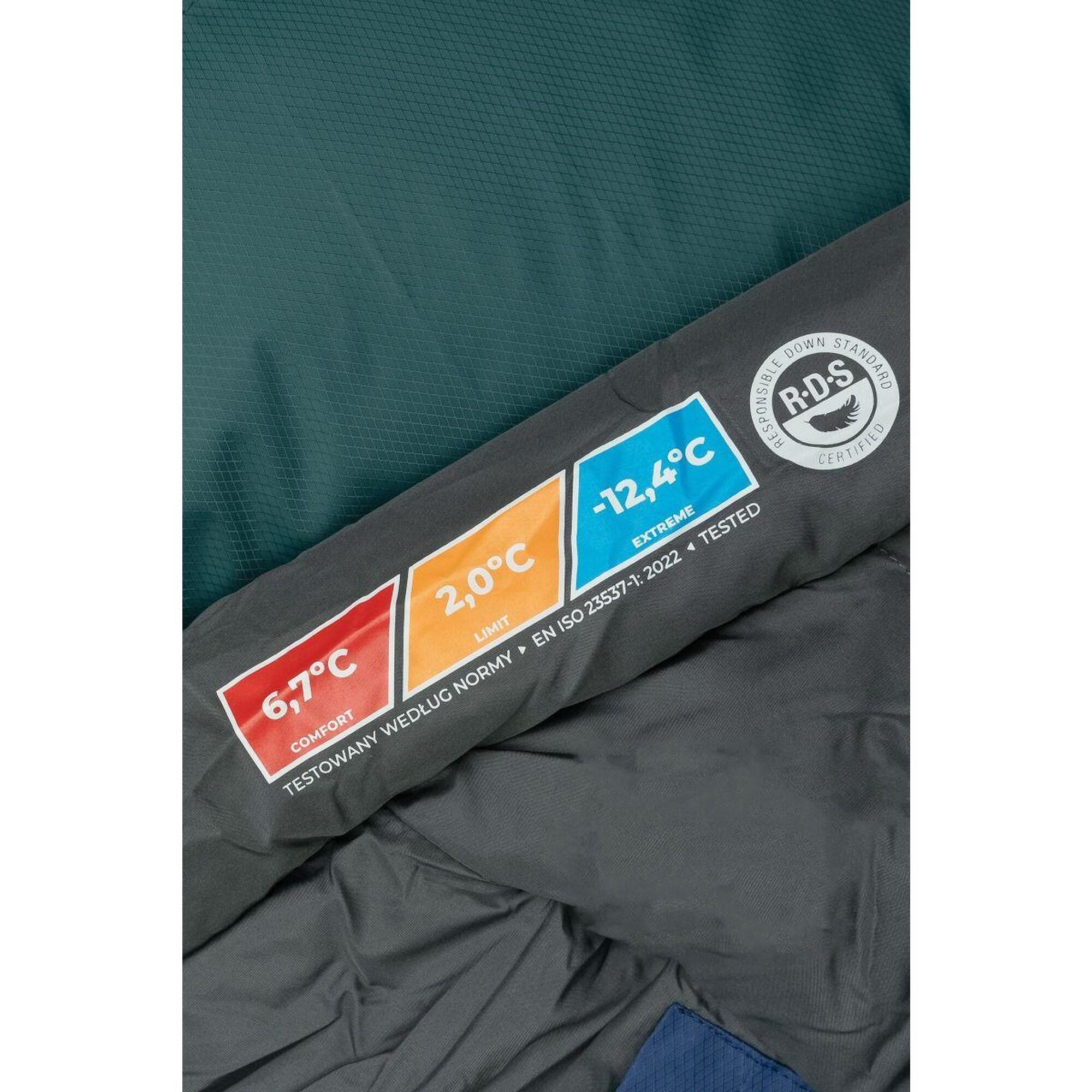 Sac de dormit Polaris Evo 215x75cm verde