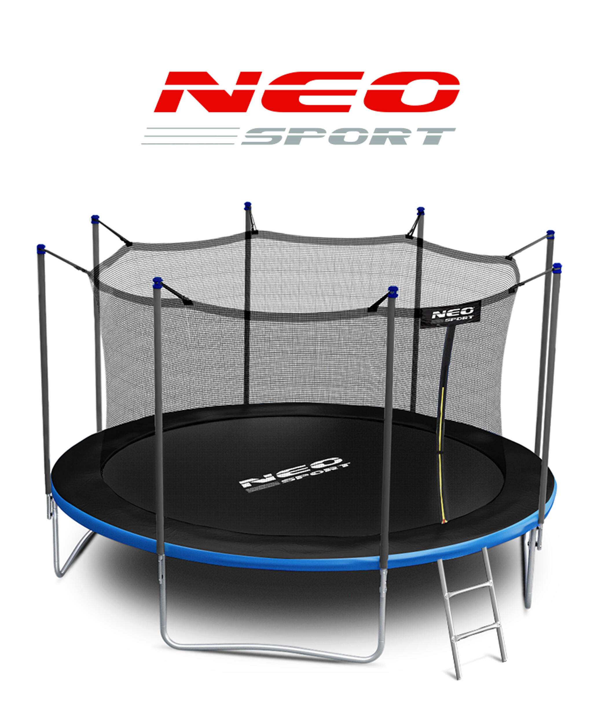 Trampolina ogrodowa z siatką wewnętrzną Neo-Sport 435 cm 14ft 6/6