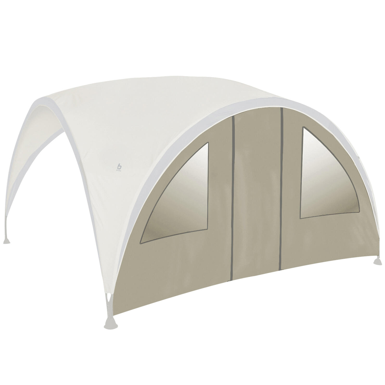 Bo-camp - Paroi Latérale Porte Fenêtre Pour Party Shelter L Pavillon De Jardin Camping - Tente - Gris - 1 Place - Decathlon