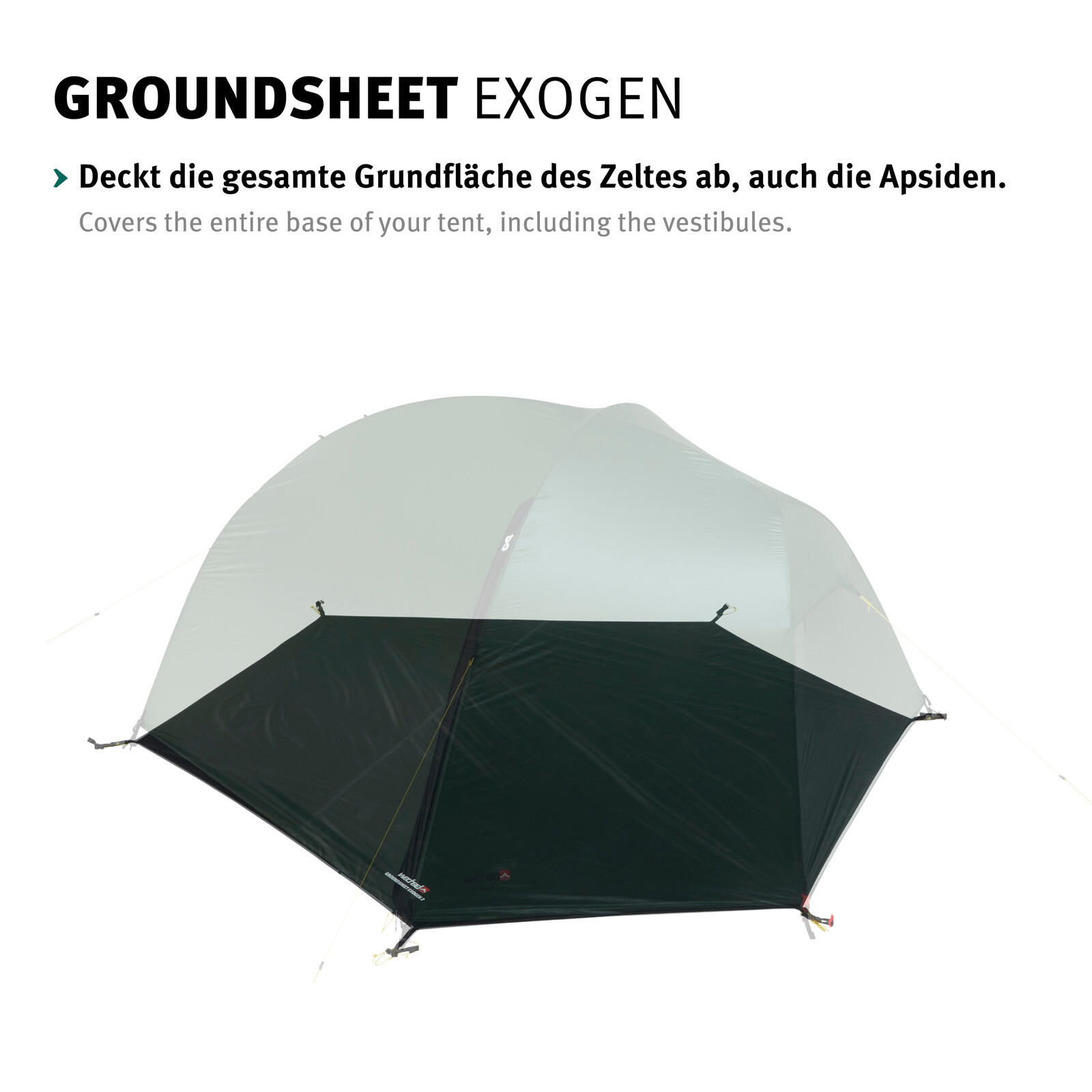 Groundsheet Für Exogen 3 Zusätzlicher Zeltboden Camping Plane Passgenau 3/4