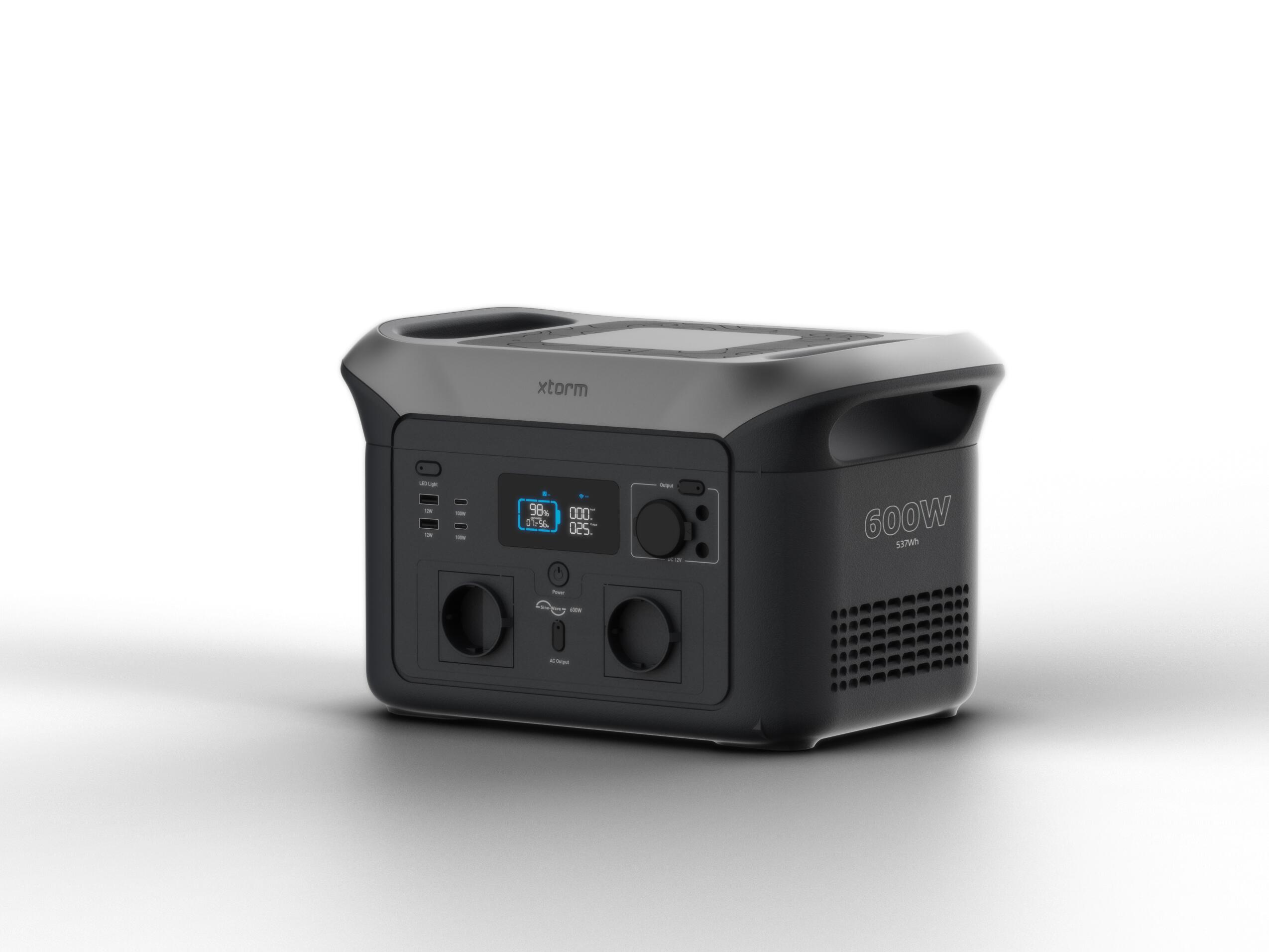 Xtorm Powerstation 600W Draagbare Accu met 2x AC et 2x USB-C Ports, voor Kampe 2/3