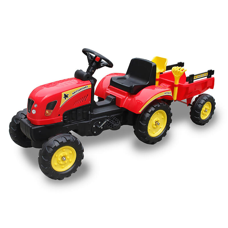 Devessport Tractor a pedales Go Kart para niños- Rojo