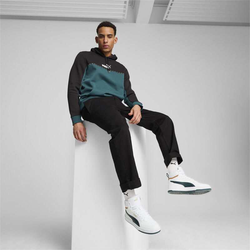 Pánská mikina s kapucí Essentials Block Tape PUMA Cold Green