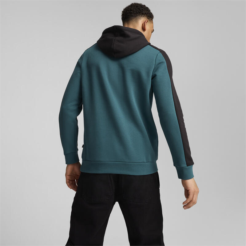 Pánská mikina s kapucí Essentials Block Tape PUMA Cold Green