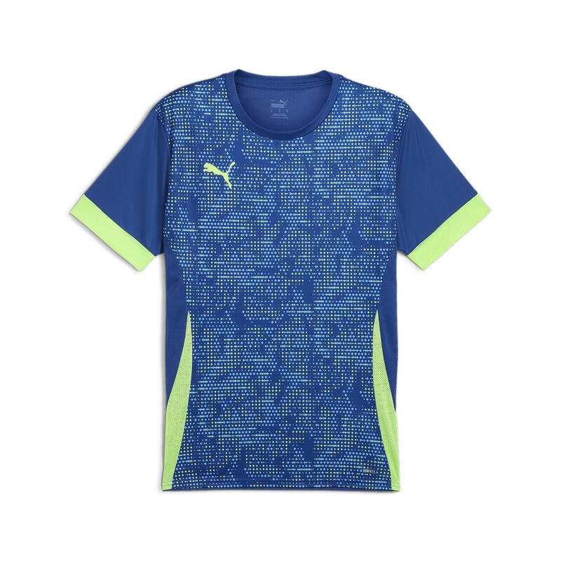 Maglia IndividualGOAL Graphic da uomo PUMA Cobalt Glaze Fizzy Apple Blue Yellow