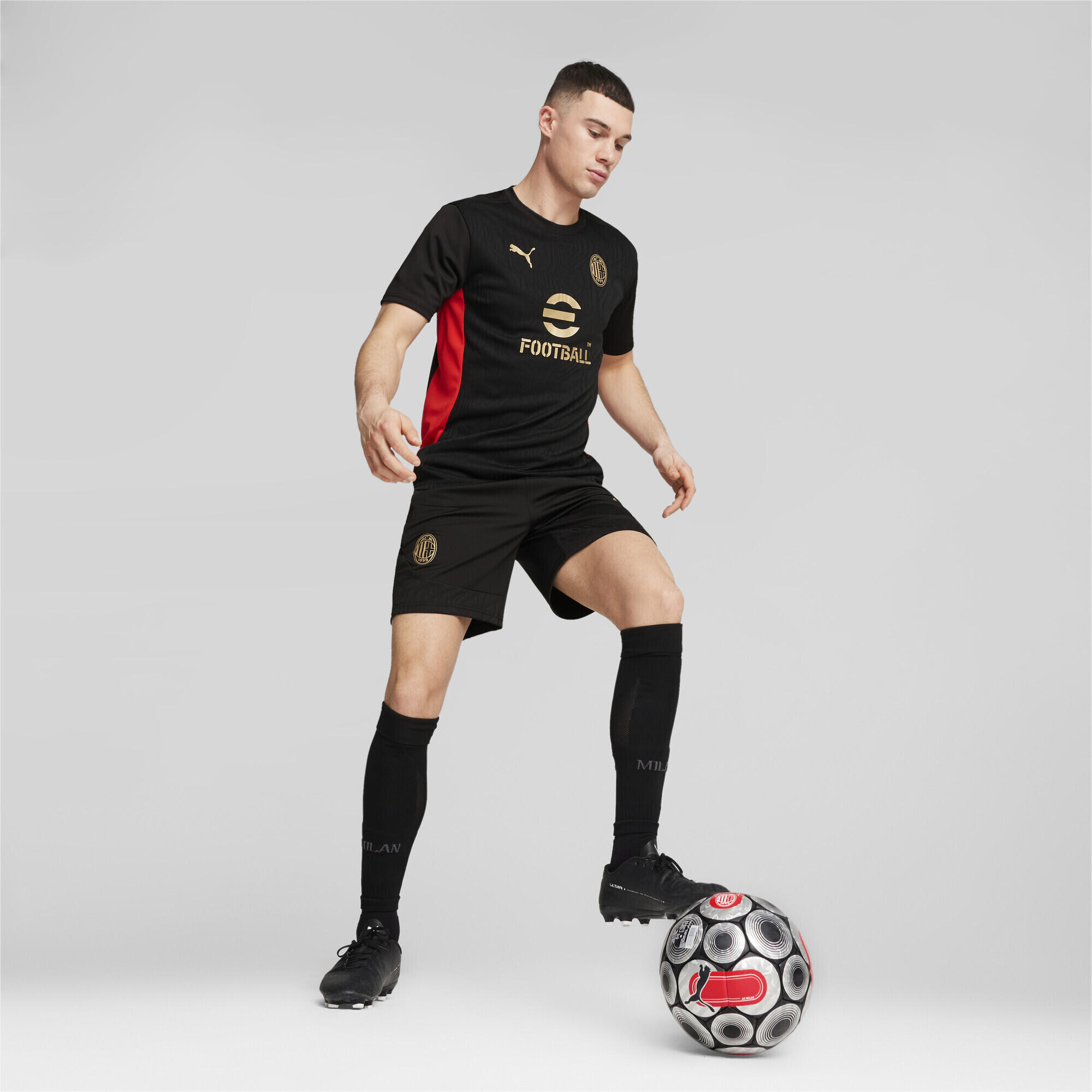 Short d’entraînement AC Milan Homme PUMA Black For All Time Red 5/7