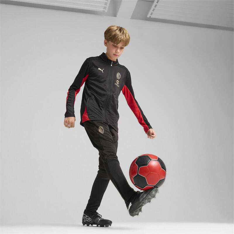 Pantalon copii Ac Milan, negru PUMA Black For All Time Red