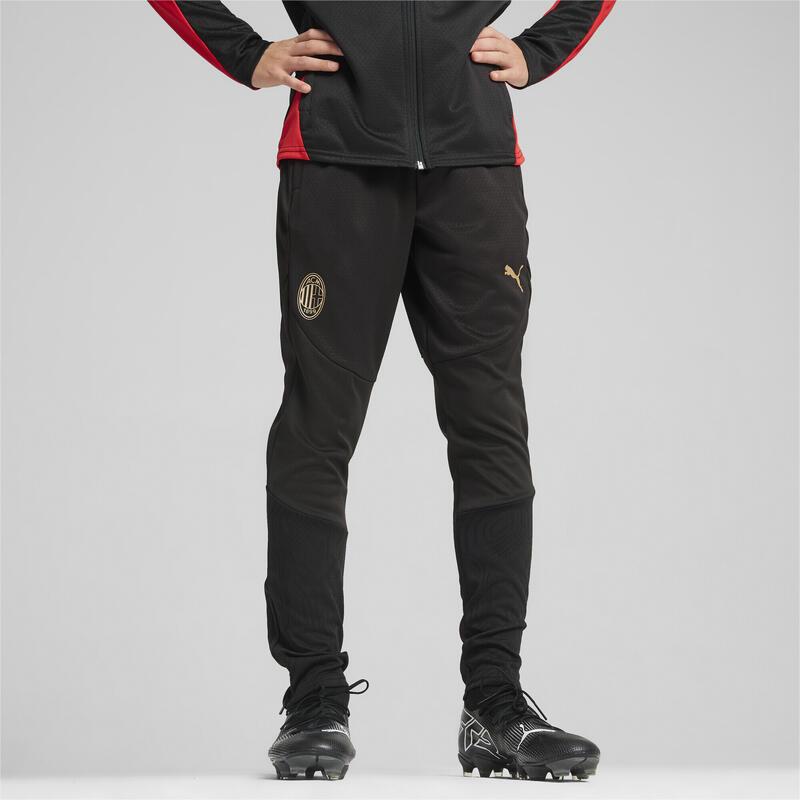 Pantalon copii Ac Milan, negru PUMA Black For All Time Red