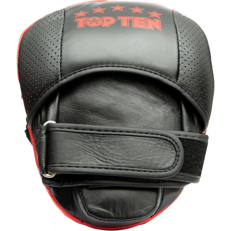 Palmare pentru box si antrenamente “Drums”, Top Ten, spuma PU, Negru cu Rosu