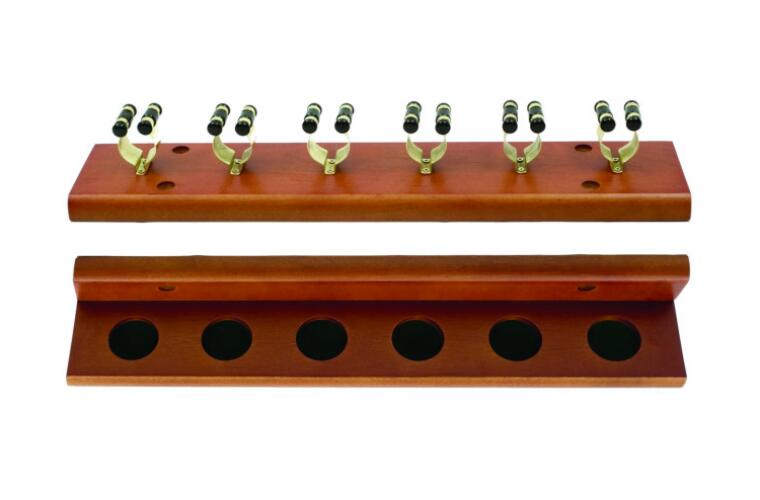 Pool Snooker Billiard Cue Rack Maple Holds 6 Sticks