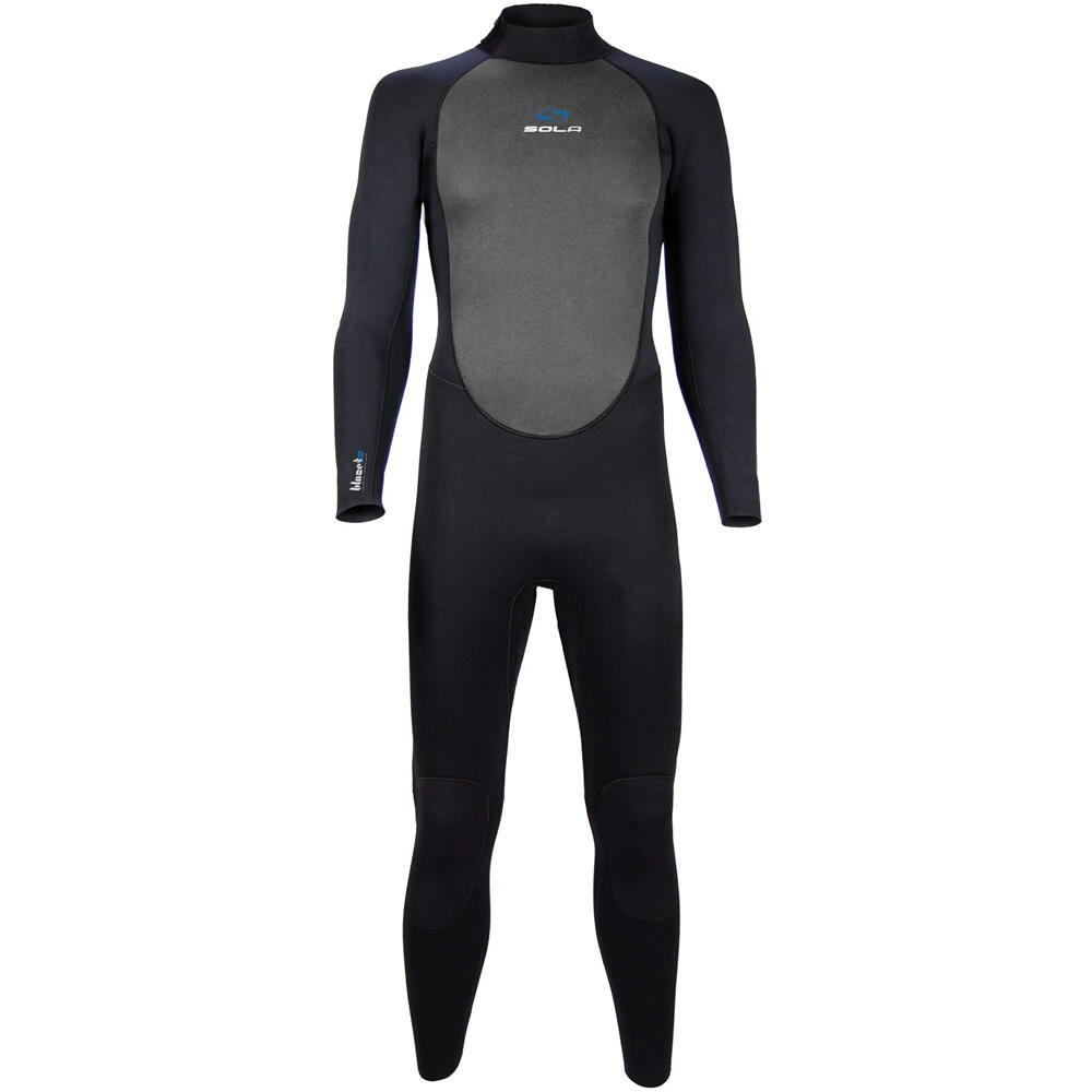 SOLA Mens Blaze Back Zip 5/4mm Full Wetsuit