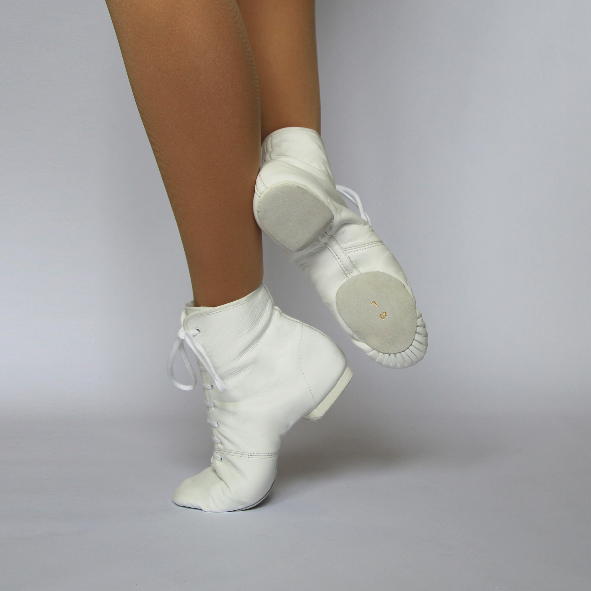 TOP Bottines danse jazz en cuir vachette MERLET Decathlon