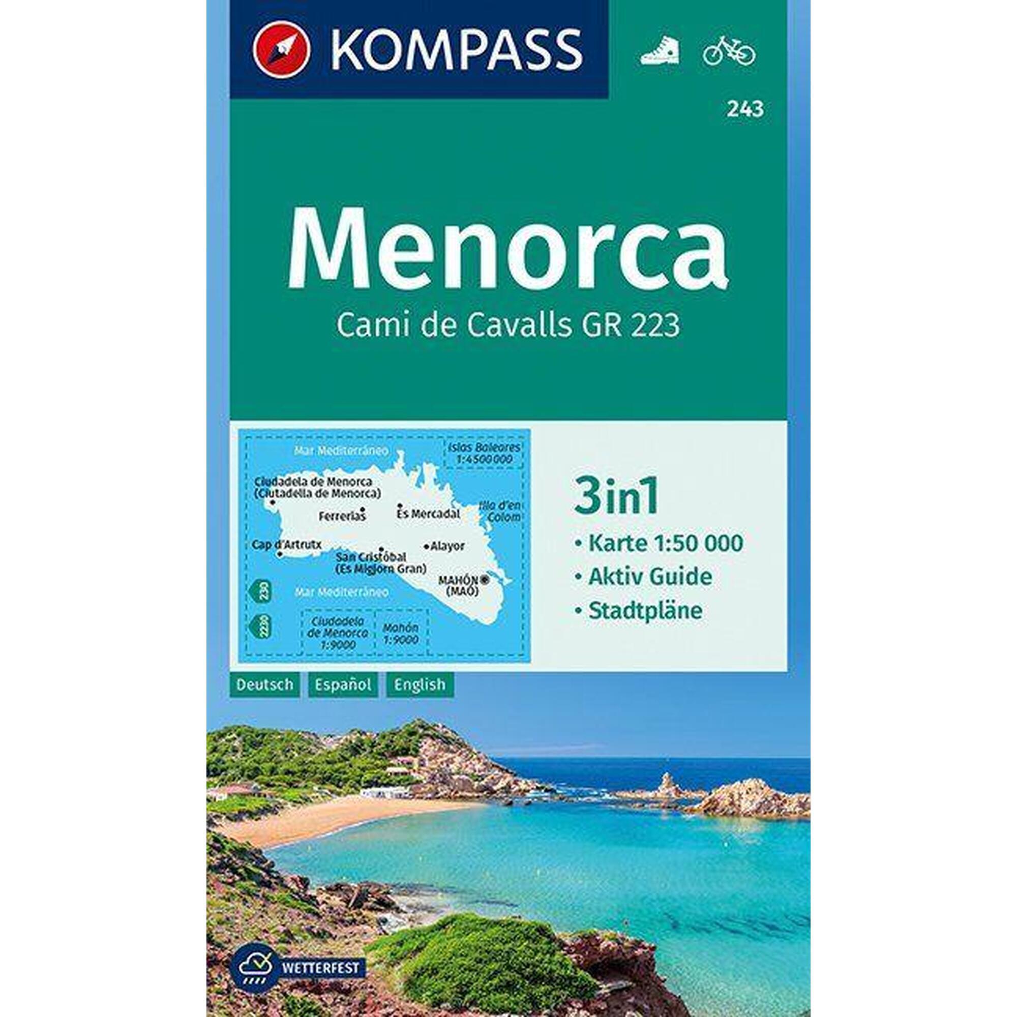 Turistická mapa Menorca 243