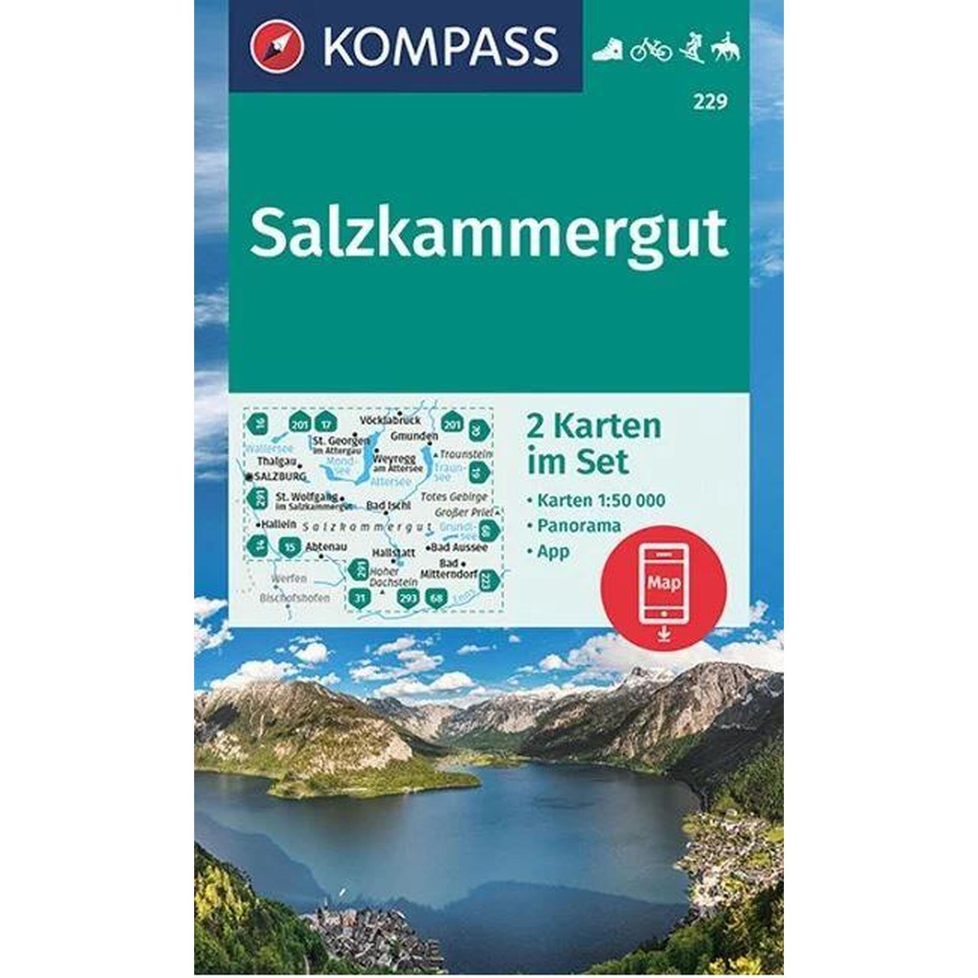 Turistická mapa Salzkammergut 229