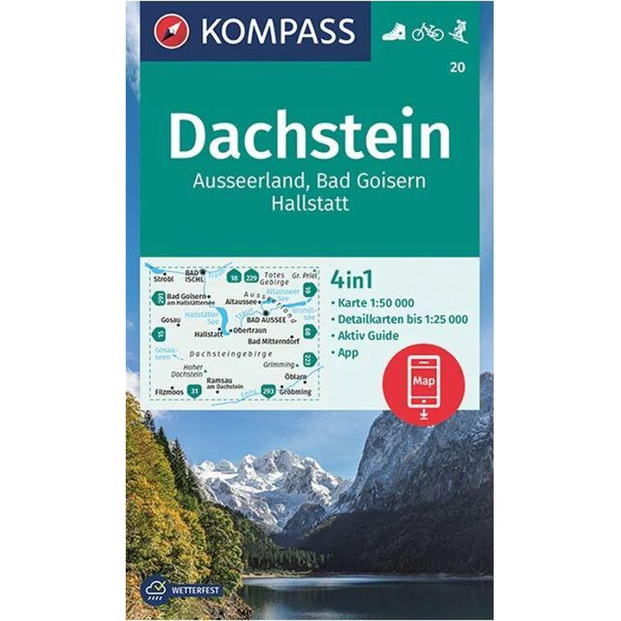 Turistická mapa Dachstein, Ausseerland, Bad Goisern, Hallstatt 20