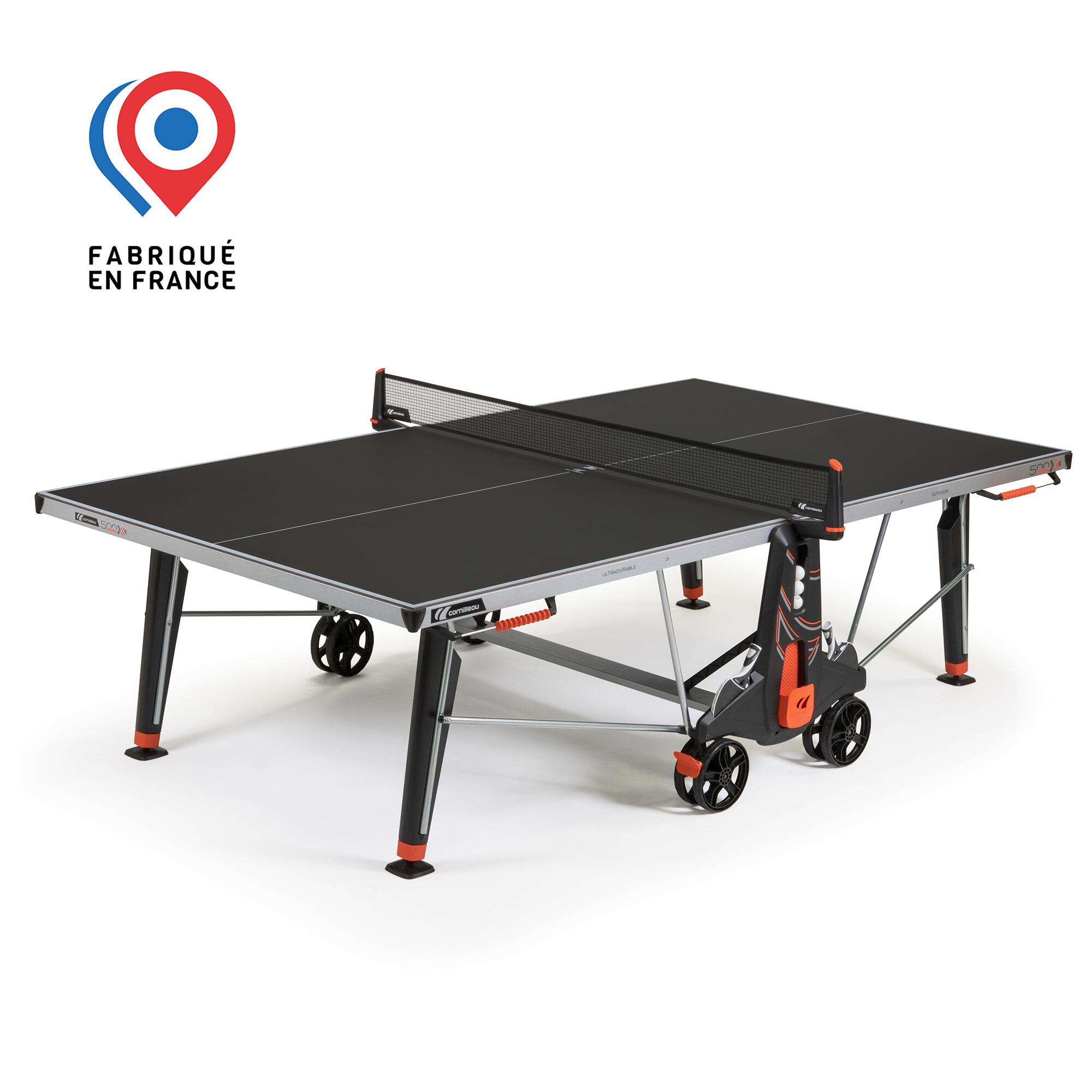 CORNILLEAU Tavolo da ping-pong Cornilleau 500X Outdoor nero, piano 6 mm