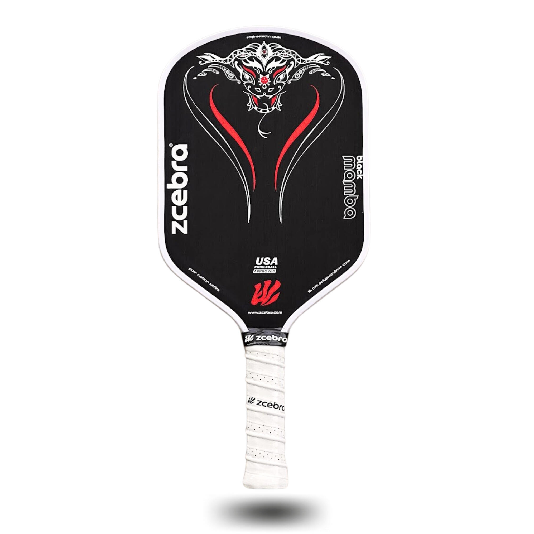 ZCEBRA Pala de Pickleball Carbono Puro Zcebra Black Mamba