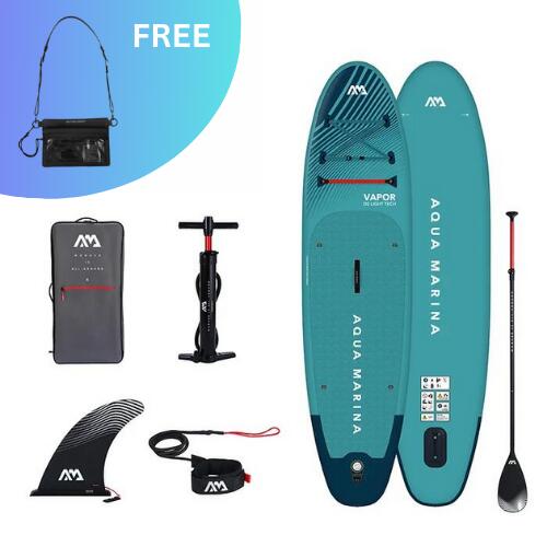 VAPOR Inflatable Stand Up Paddle Board Set - Blue