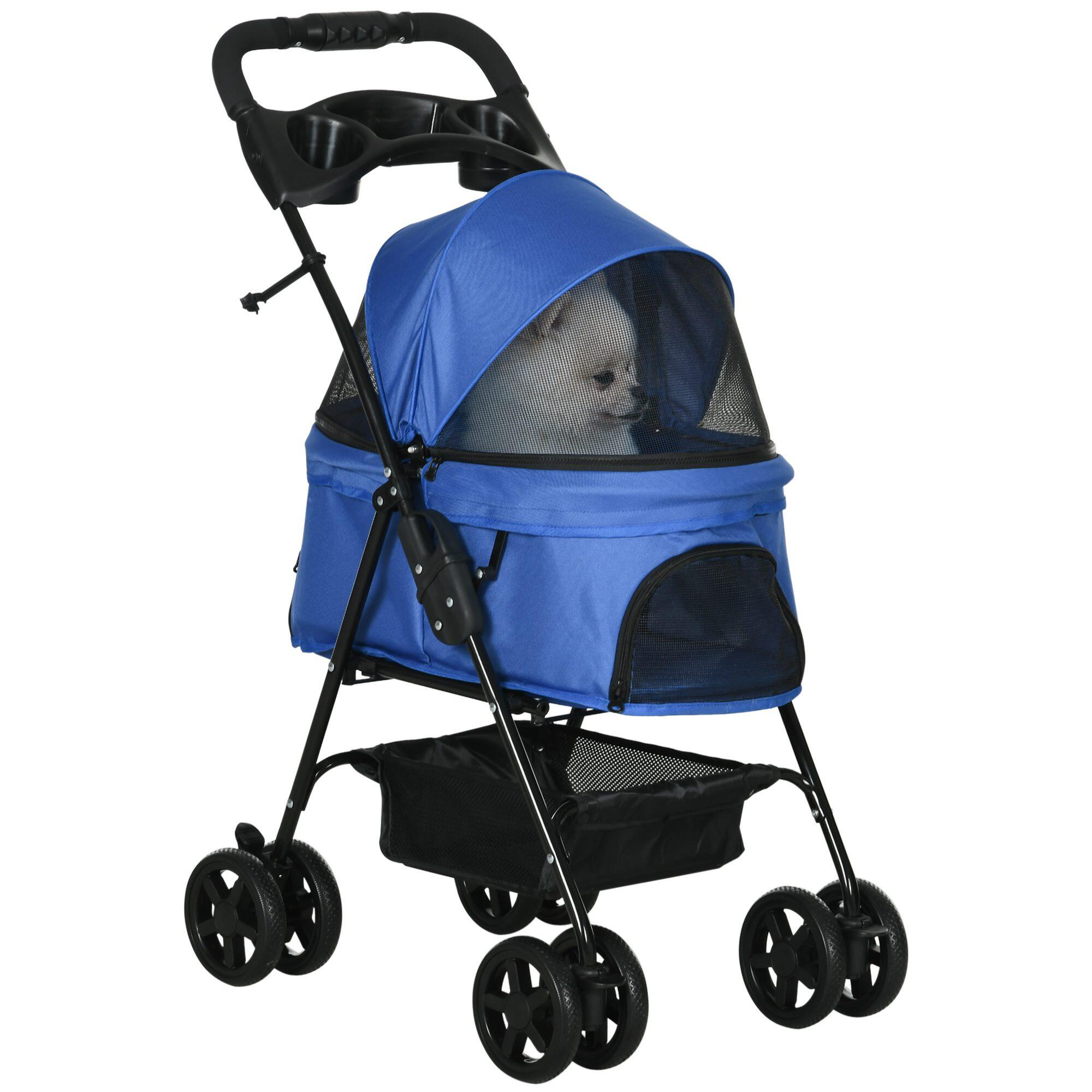 PAWHUT carrinho de animal de estimação PawHut 67x45x96 cm Azul