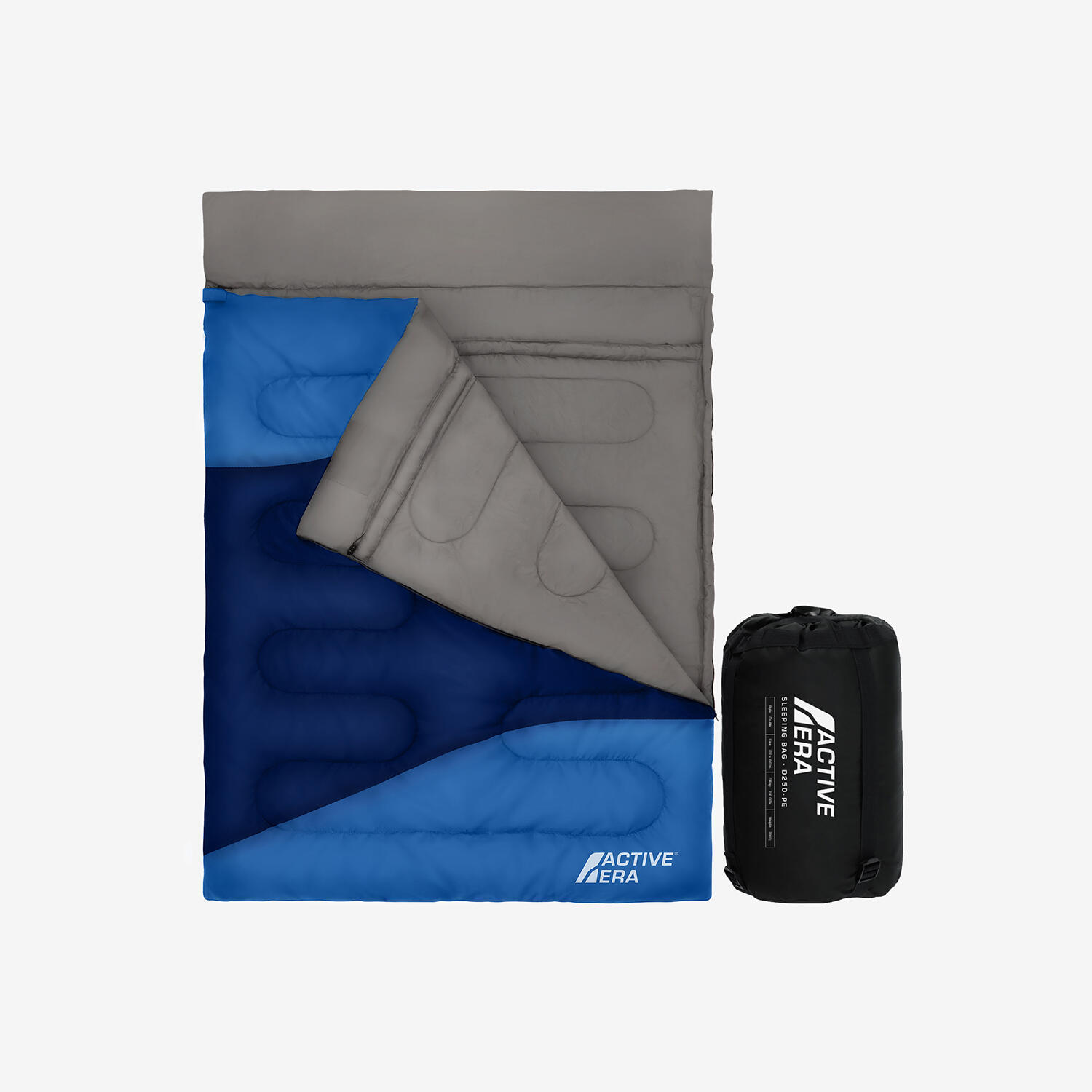 ACTIVE ERA Double Sleeping Bag - 3 Seasons - Blue