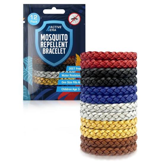 Opaski odstraszające komary Adventure – zestaw 12 szt. w różnych kolorach