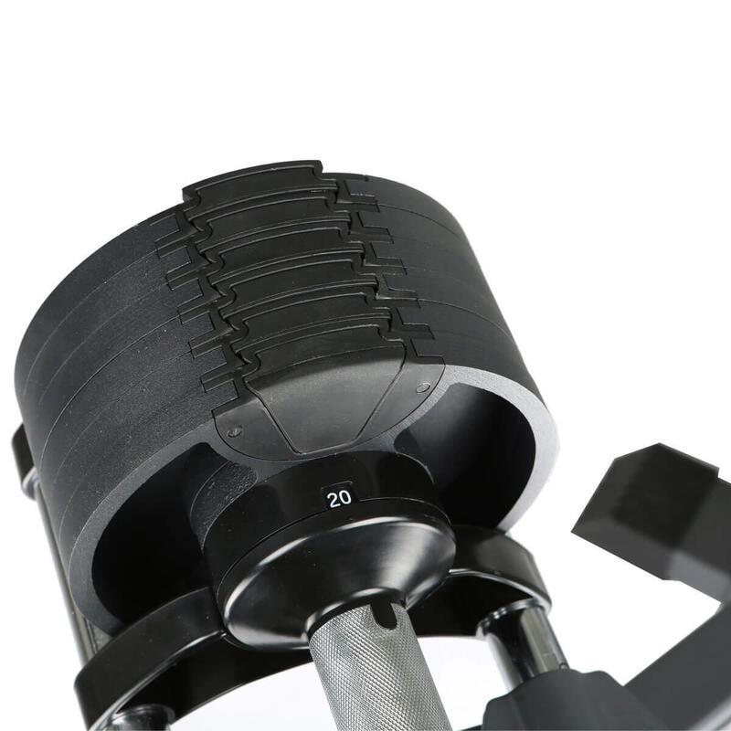 Nakládací jednoruční činka FINNLO Dumbbell Smartlock, 2x20kg