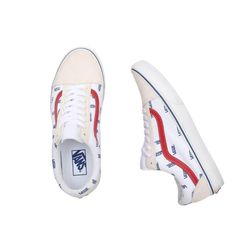 Bărbați Vans Old Skool Logo pantofi de mers pe jos alb