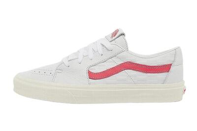 Scarpe da uomo Vans SK8-Low in pelle bianca