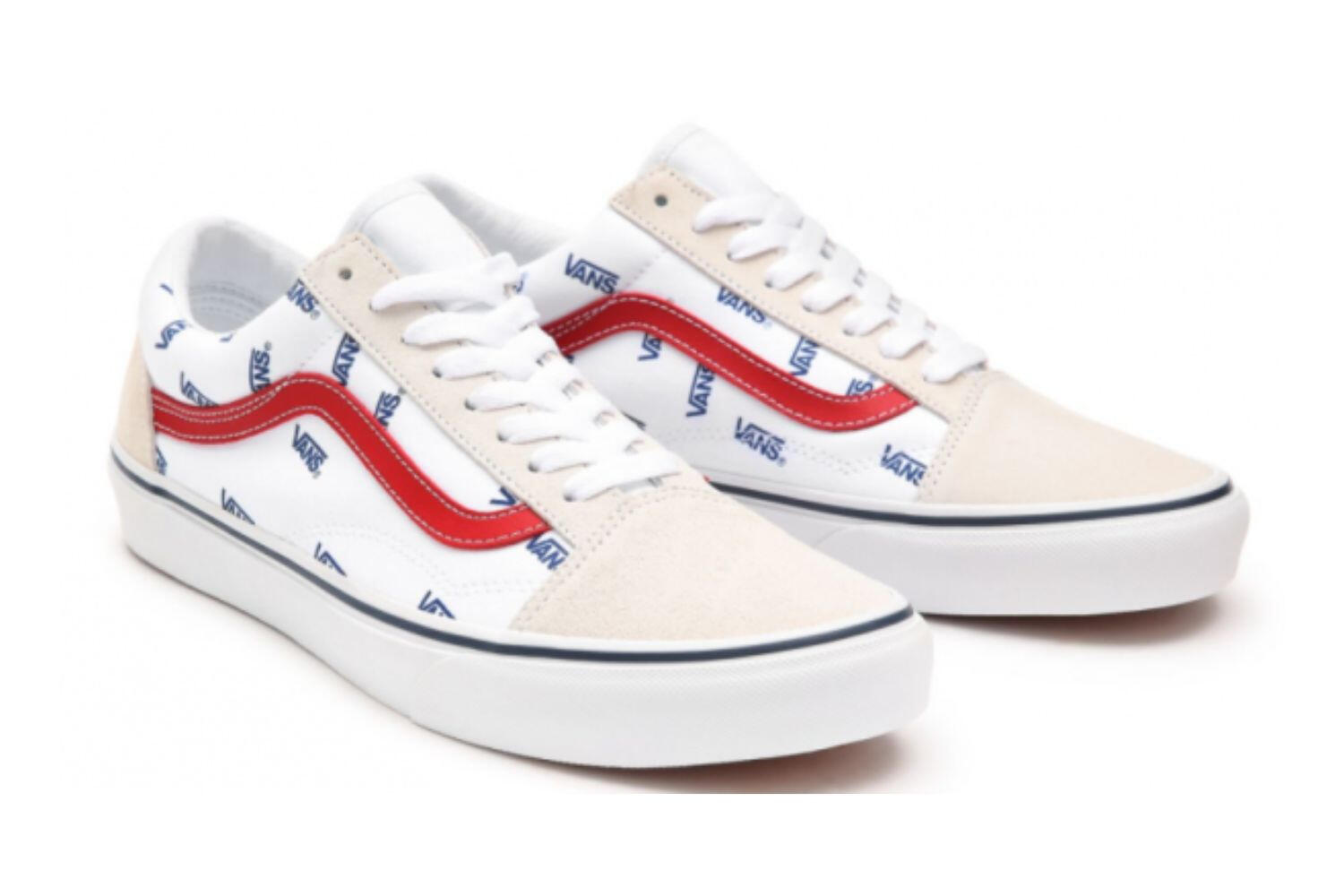 Buty do chodzenia męskie Vans Old Skool Logo białe 2/4