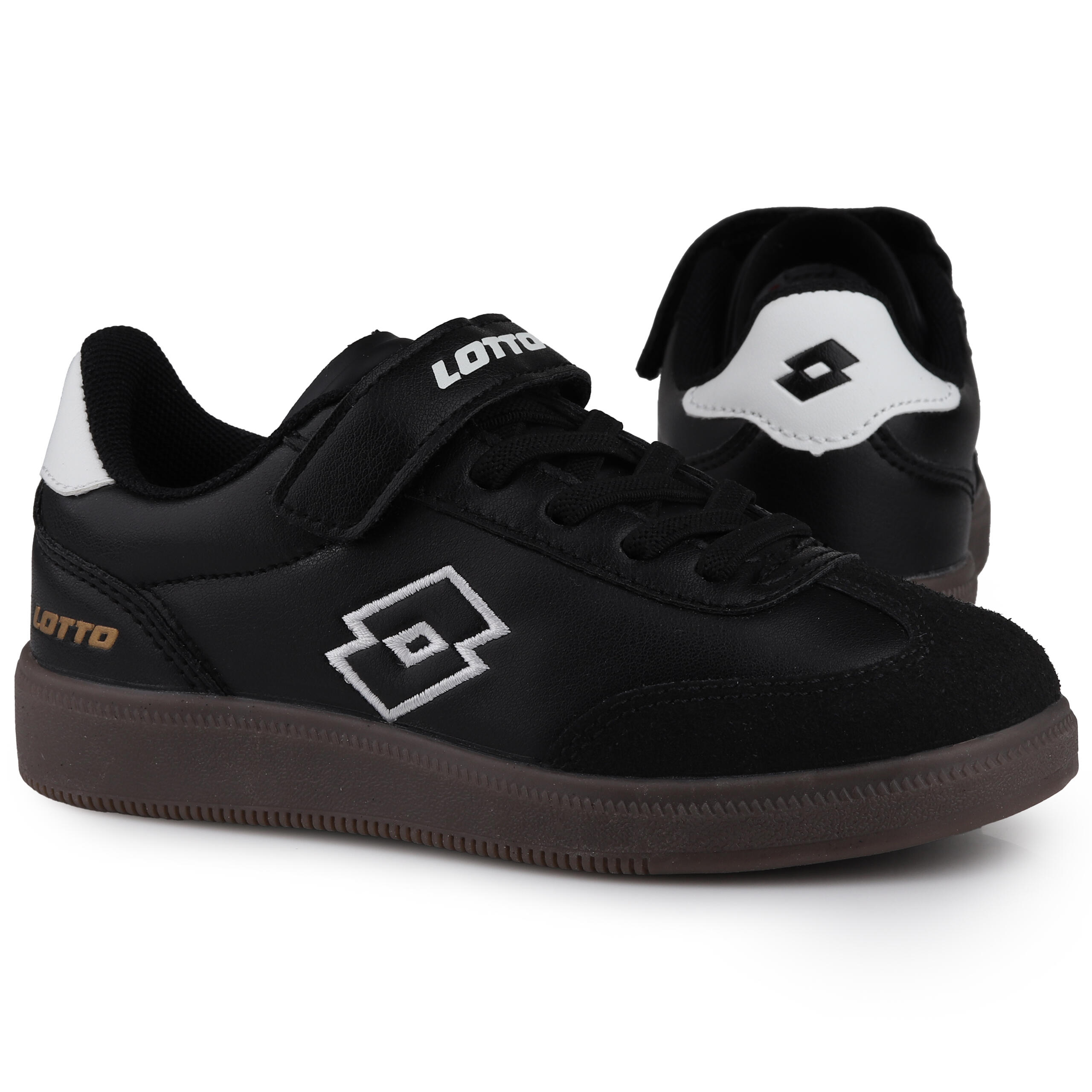 Lotto Schuhe Vintal  K Kinder Low Top Sneaker 2600250K Schwarz/ weiss 7/7