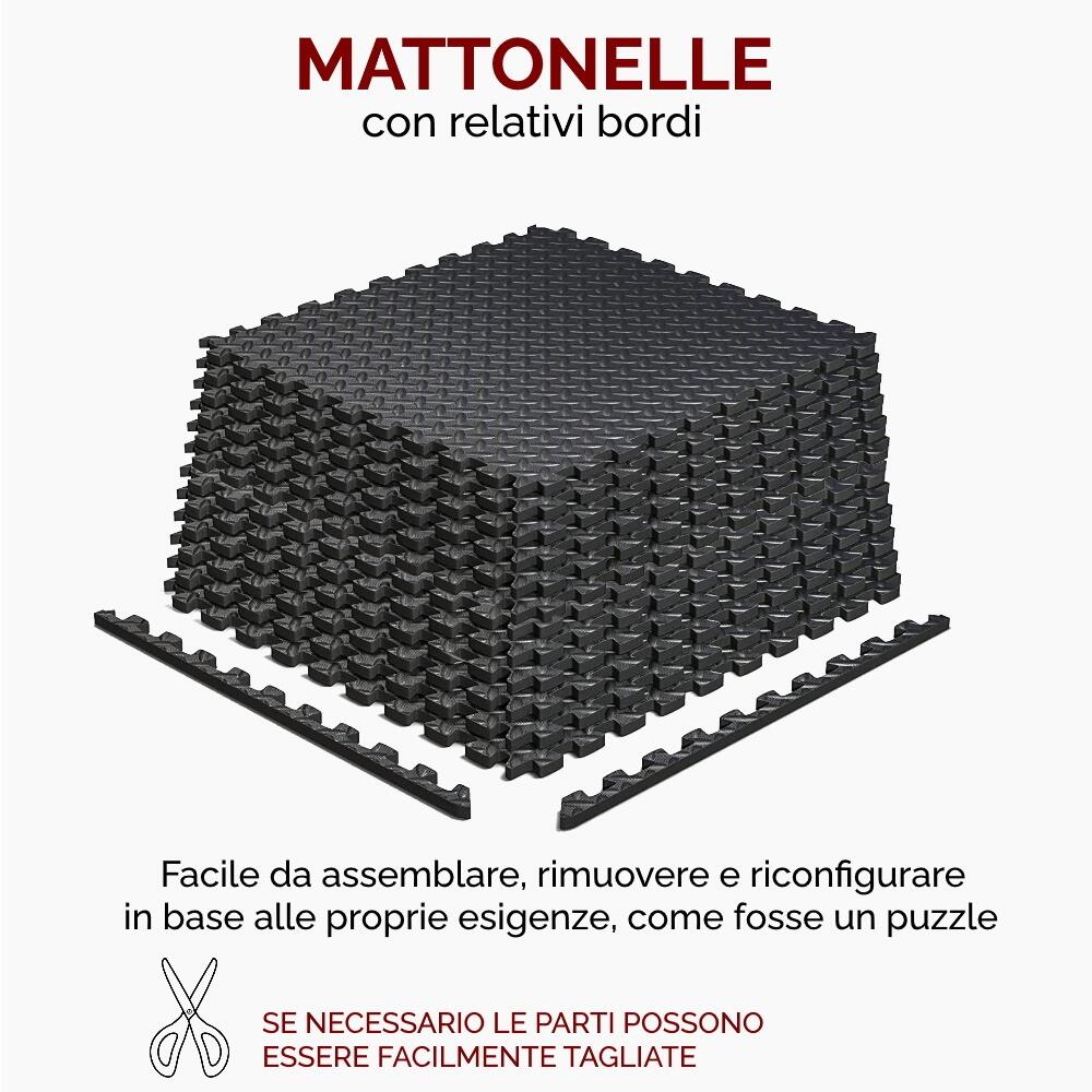 Pavimento Gommato Palestra Puzzle EVA - 24 Pezzi 2.16 M², 10 Mm Spessore, Antiscivolo - Foto 10