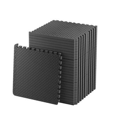 TAPPETO GOMMATO 60X60CM PAVIMENTO A PUZZLE FF - Quantità: 4pezzi.