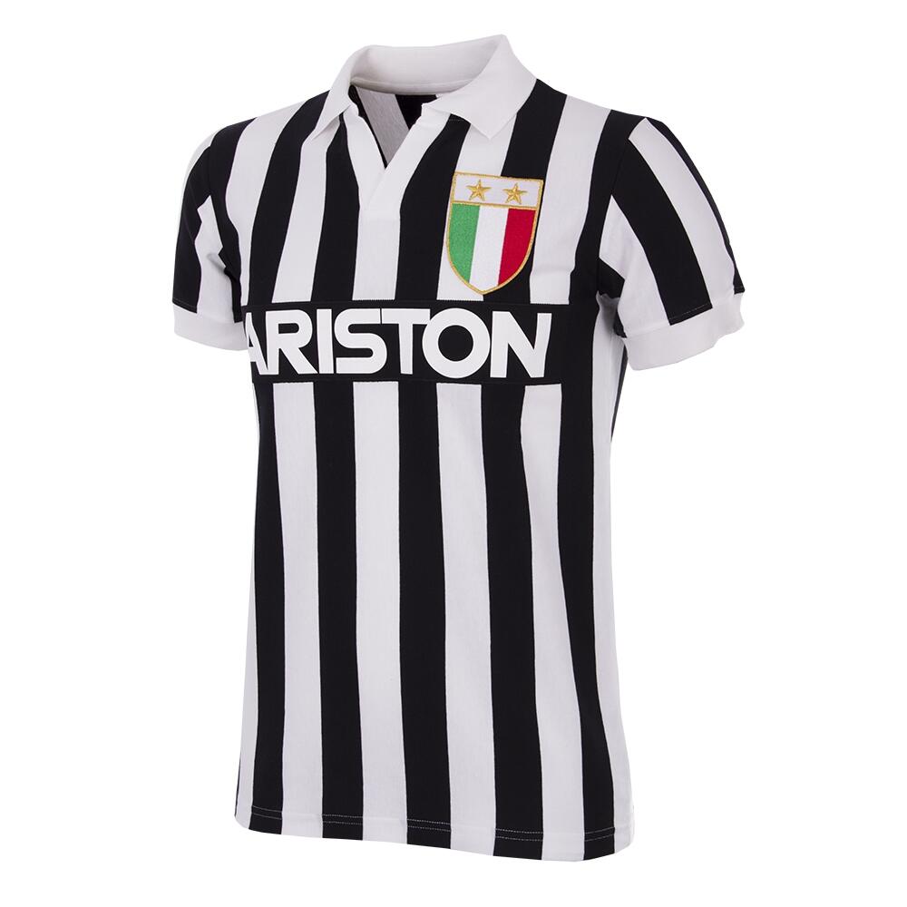 COPA FOOTBALL Retro Voetbalshirt - Heren - Juventus FC 1984 - 85 - Zwart - Wit