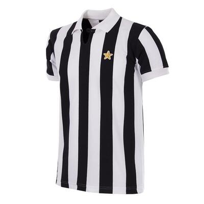 Camiseta de Fútbol Retro - Adulto - Juventus FC UEFA 1976 - 77 - Negro - Blanco