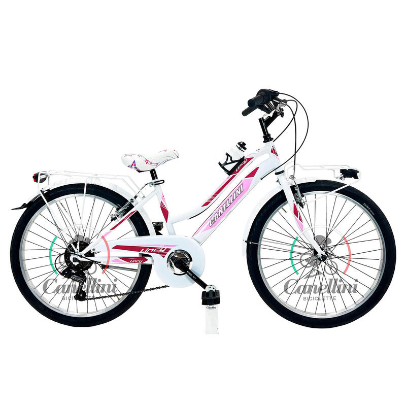 Bicicletta MTB ragazza 24 LINCY 6V  Bianco/Rosa