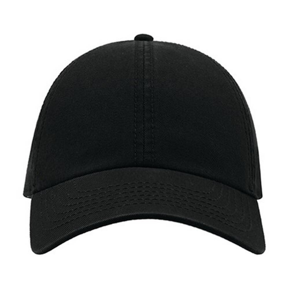 Action 6 Panel Chino Baseball Cap (Black) 4/4