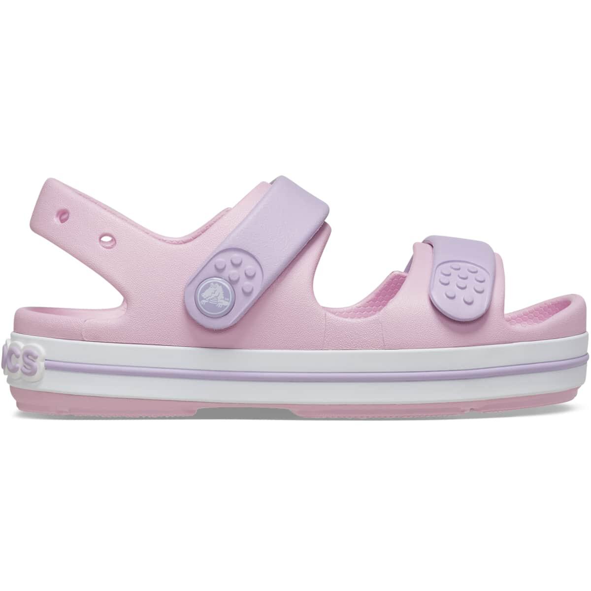Crocs - Crocs Toddler Crocband Cruiser Sandal - Sandales - Blanc|rose - 23/26 - Decathlon