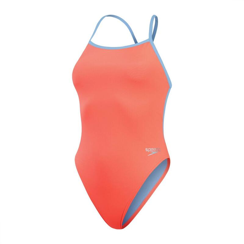 Maillot de bain Speedo Solid Vback - Pêche - Taille 36
