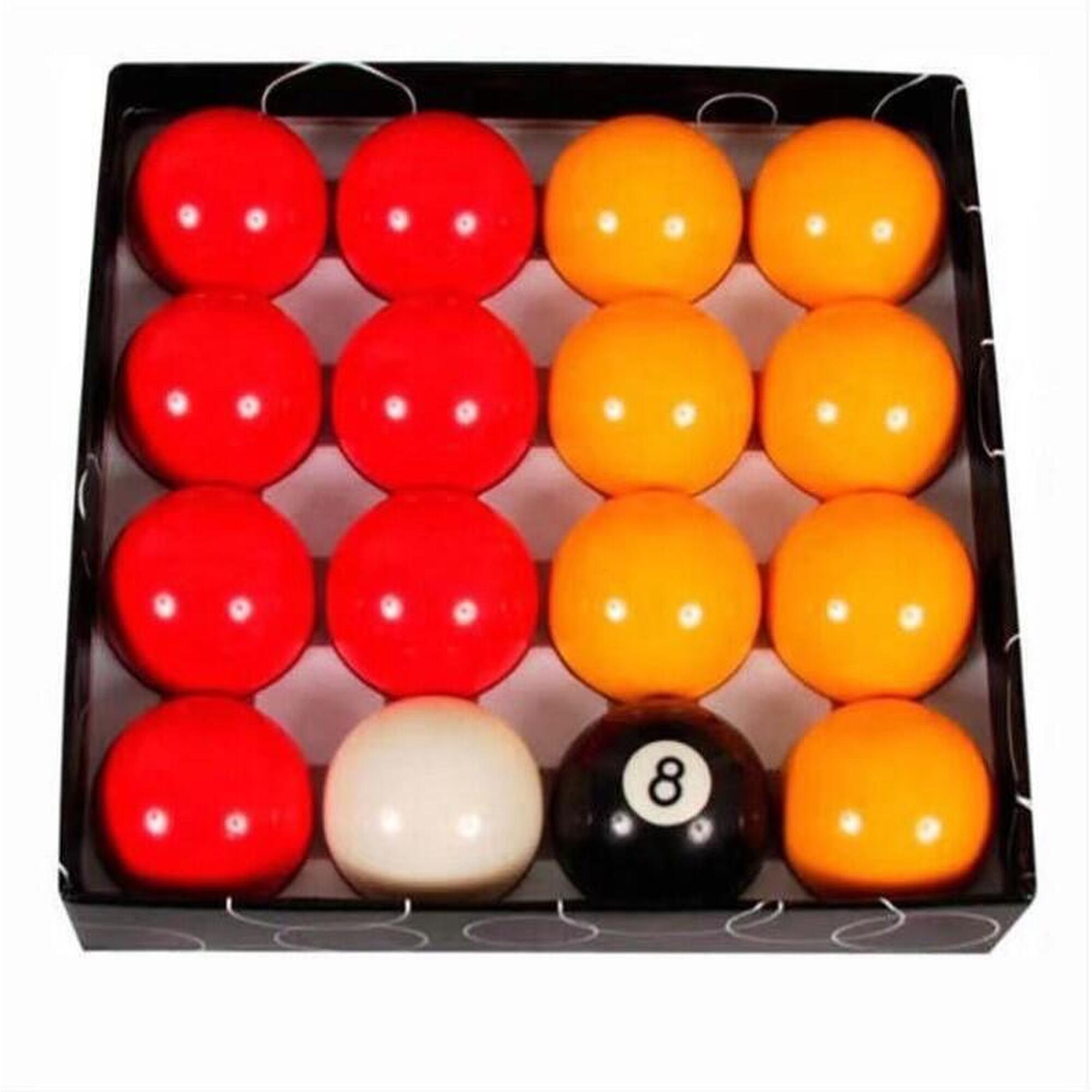 Lot De 2 Boules De Billard Bleues Et Jaunes – Résine Polyester, Diamètre 57 Mm, Poids 170 G – Qualité Standard