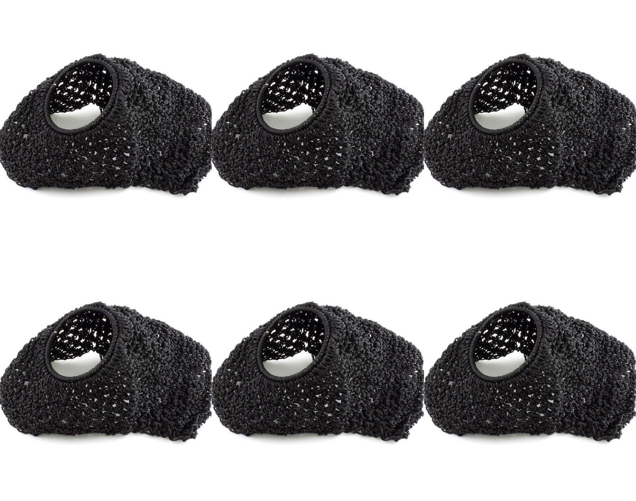 Pool Snooker Billiard Table BLACK Empire Rail Pocket Nets Set of 6