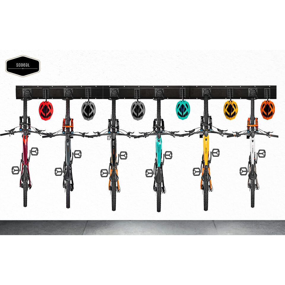 Support Mural Pour 6 Vélos Mottez B138C - Gris, Métal, Neuf (B-Ware Sans Carton)