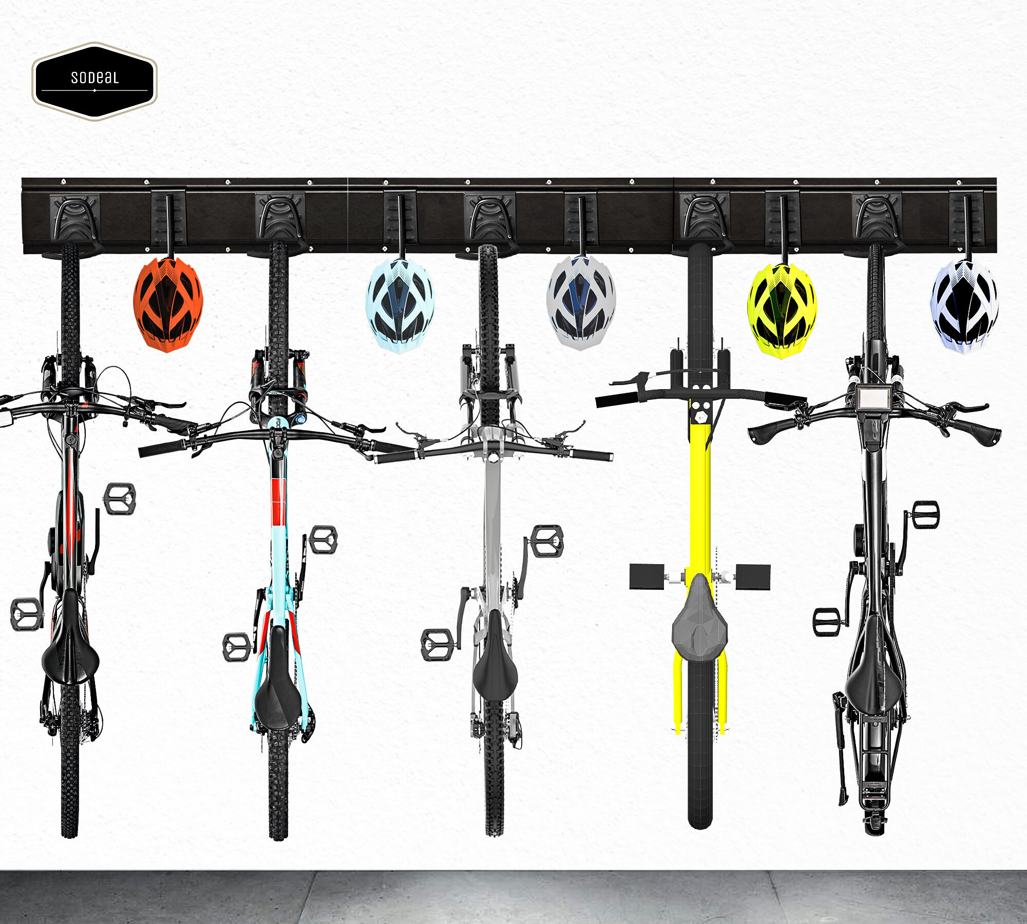 SODEAL Fiets Ophangsysteem 5 fietsen - Ideaal voor mountainbikes
