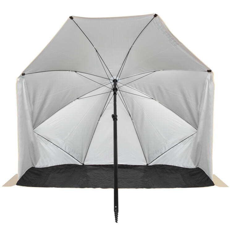 Parasol de plage - Coupe-vent - 160cm - Beige 2/8