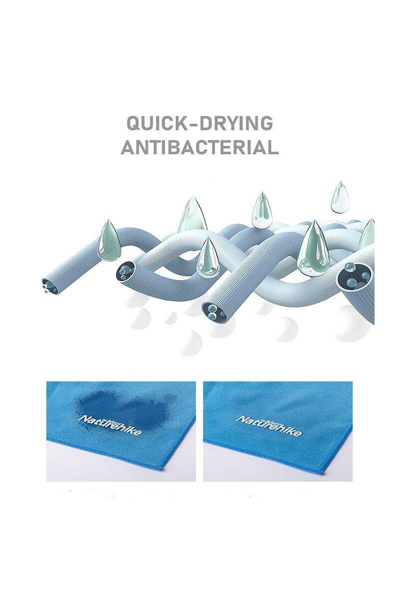 Asciugamano In Microfibra Naturehike Fitness Antibacterial 80X160Cm Blu 5/5